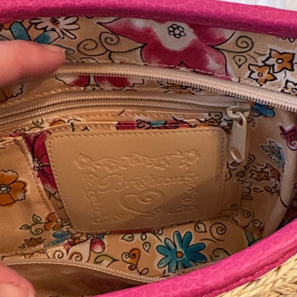 Brighton Pink and Tan Woven Clutch - Picture 2 of 8